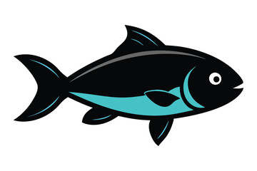 Solid color Taimen Fish animal vector design