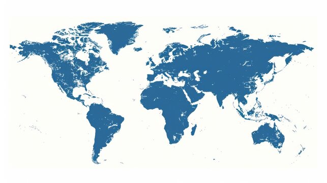 world mapd on a white background