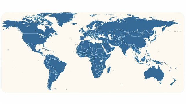 world mapd on a white background