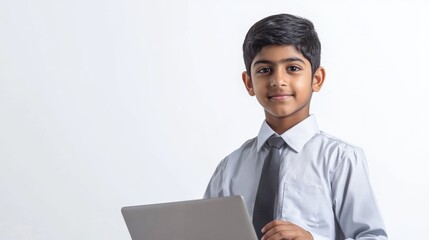 Indian Boy with Laptop