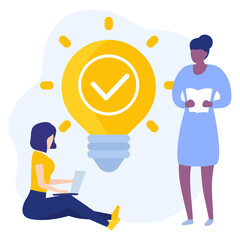 people and an idea concept