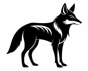 coyote silhouette,coyote vector illustration,Wolf Vectors and Illustrations