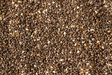 black and white chia seeds for a healthy diet