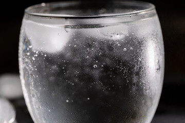 ice soda water with a lot of gas