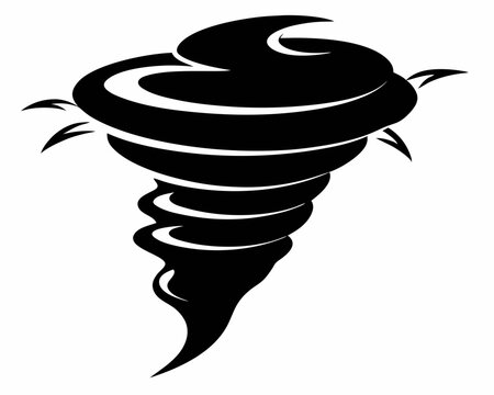 recommend clip art: Tornado silhouette vector illustration,twister, hurricane vector silhouette
