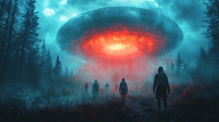 Scene is eerie and mysterious