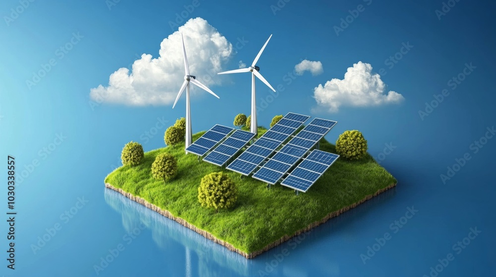 Wall mural exploring innovative energy solutions a visual journey through alternative power sources