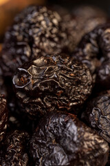 ripe purple plums and dried plums