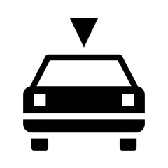 Hotel and Travel. Taxi vector icon illustration