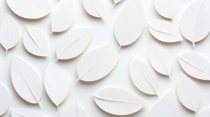 Repeating paper cut feather pattern with smooth lines and soft textures, ideal for light, airy decor, paper cut feathers, delicate nature pattern