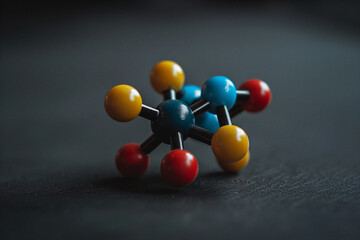 Chemistry molecule model created with generative AI