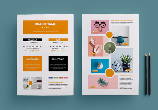 Brand Mood board Template Layout