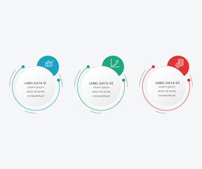 3 circle business infograph colorful