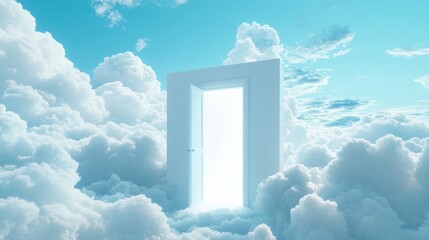 A gateway to spiritual travel in the sky, this view conveys mystery and serenity towards another realm, as if inviting people to explore the world