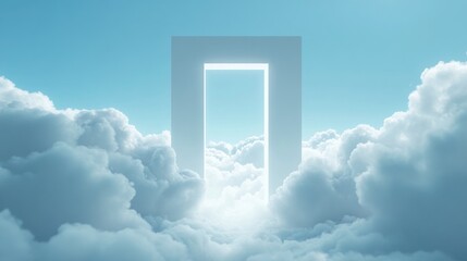 A gateway to spiritual travel in the sky, this view conveys mystery and serenity towards another realm, as if inviting people to explore the world