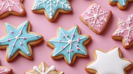 Colorful Christmas Cookies in Festive Shapes