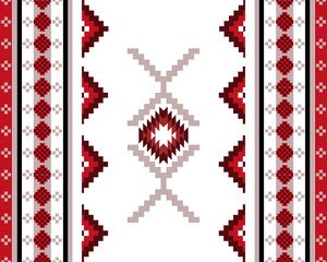 abstract Traditional geometric ethnic fabric pattern ornate elements with ethnic patterns design for textiles, rugs, clothing, sarong, scarf, batik, wrap, embroidery, print, curtain, carpe