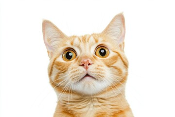 Orange Tabby Cat with Wide Eyes
