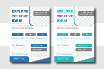 Flyer Design-modern business flyer template, abstract business flyer and creative design.Flyer template layout design.