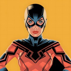 Illustration of super woman