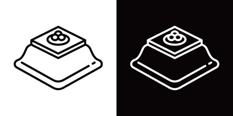 こたつのシンプルなラインアイコン