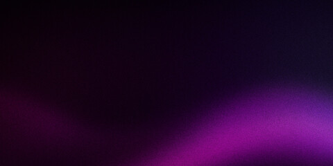 Grainy noise texture background, dảkpurple abstract vibrant glowing color gradient shape on black backdrop