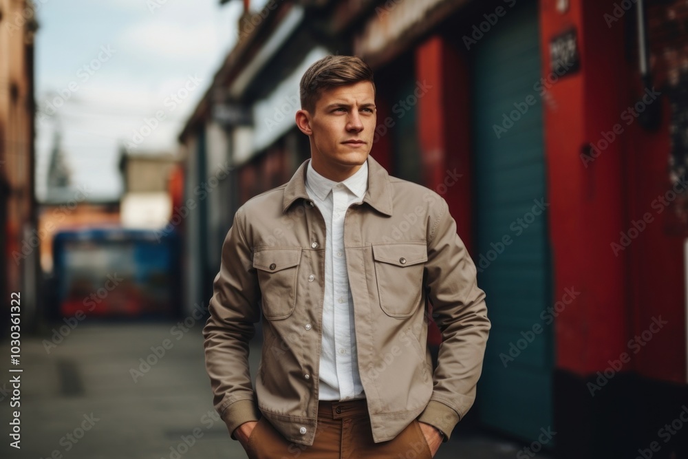 Wall mural Jacket photography portrait adult.