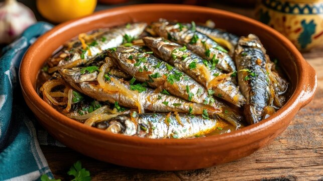 Classic Venetian Sardines in Saor Dish
