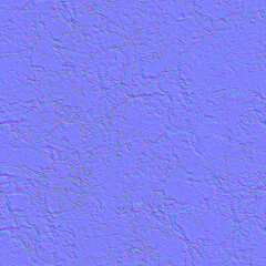 Cracked  old plaster wall seamless normal map