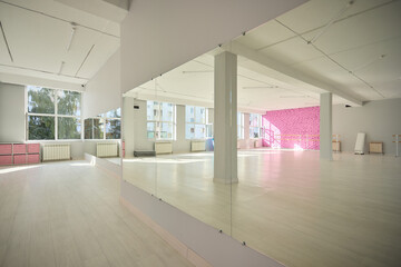 This bright studio boasts modern decor, abundant light, and a welcoming atmosphere for creativity