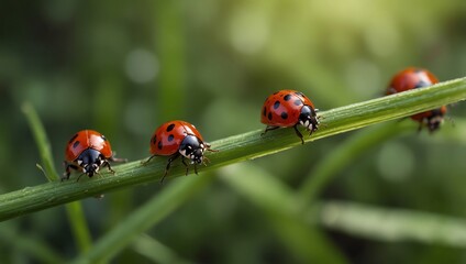 Obraz premium ladybird on a leaf