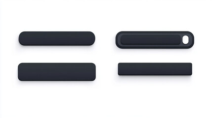 Obraz premium This collection features a series of vector illustrations showcasing dark-themed Google search bar windows, designed to enhance website and mobile app interfaces.