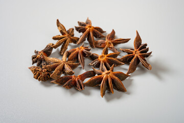 angle view herb BaJiao or BaJiaoHuiXiang or Anisi Stellati Fructus or Truestar Anise