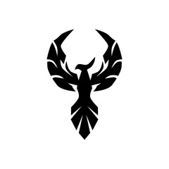 Phoenix bird simple logo vector. Phoenix bird vector icon.