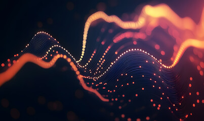 Futuristic Stock Market Chart with Glowing Data or Dynamic Financial Timeline for graphic background