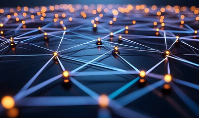 Futuristic Stock Market Chart with Glowing Data or Dynamic Financial Timeline for graphic background