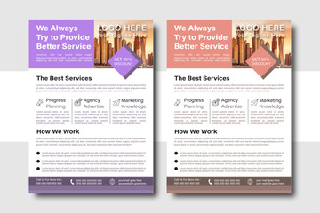 Corporate business flyer template design set, modern business flyer template,  promotion, advertise, new digital marketing flyer set.