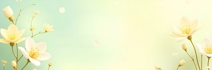Naklejka premium Delicate floral background for International Women's Day card in soft pastel colors with copy space