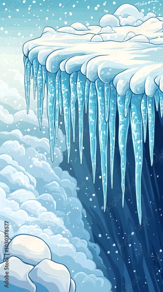 Canvas Prints Winter's Edge, Icicles