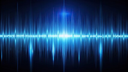 Low angle midnight blue sound wave backdrop