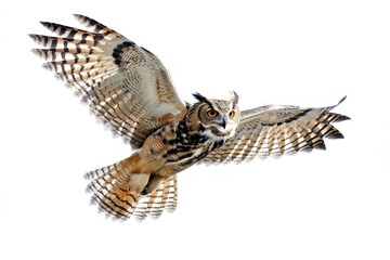 Fototapeta premium Majestic owl in flight