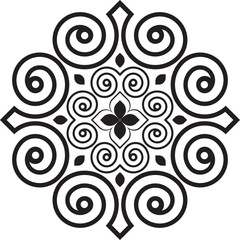 The spiral lines are designed in an ancient Hmong pattern similar to a shell pattern and combined with a modern design.