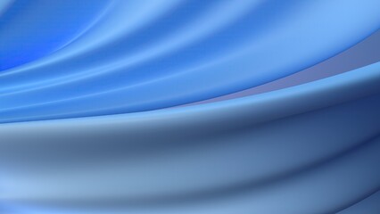 An abstract background featuring a modern artistic delicacy with a matte twisted gentle curve in a gradient of blue and white, showcasing an elegant and modern 3D rendering.
