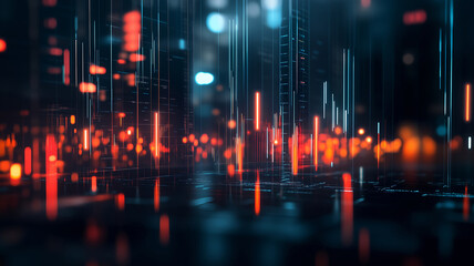 Fototapeta premium Stock market graph with an up and down pattern business 