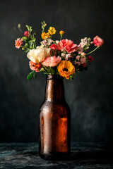 Fototapeta premium Blumenflasche
