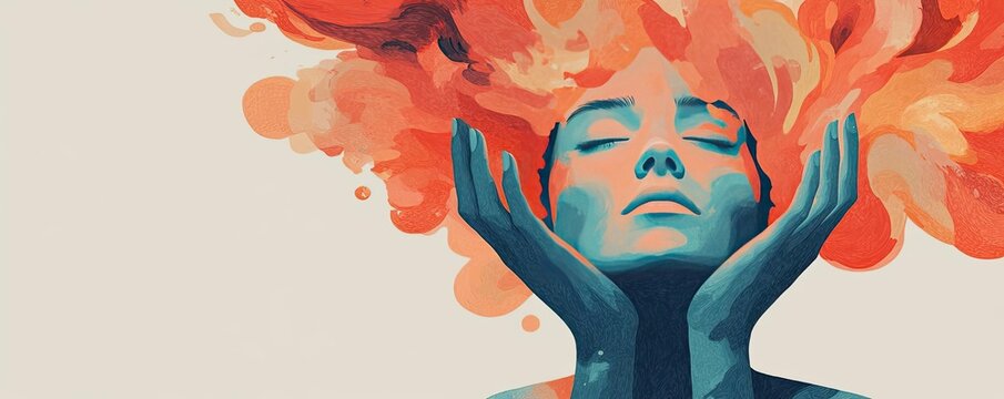 A mental health hotline card, with calming colors and a supportive message