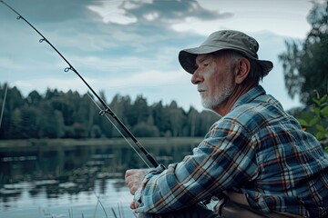 A man is a fisherman on a fishing trip.