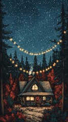 Starry Night, Christmas lights