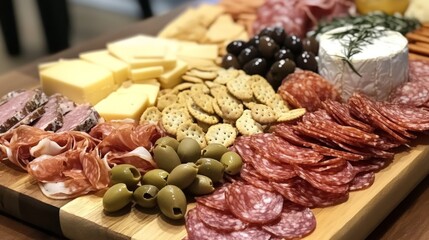 Charcuterie Board with Cheese and Meats