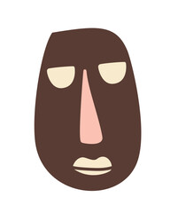 Illustration stickers stamps abstract icon masks painting decoration 